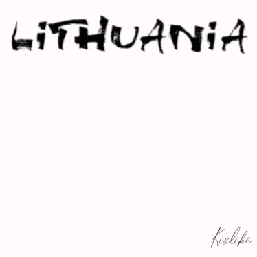 a drawing of lithuania with a basketball on it