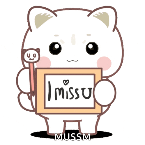 a cartoon of a cat holding a sign with mussm written below it