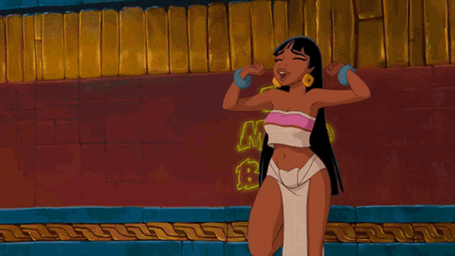a cartoon character is standing in front of a wall that says u mad bro