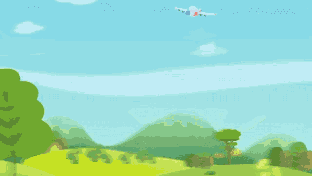 a cartoon airplane with the number 0000 on the side of it