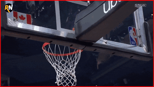 toronto raptors player number 45 goes up for a dunk