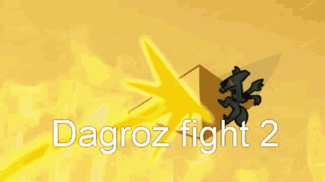 a cartoon drawing of a dog with the words dagroz fight 2 below it
