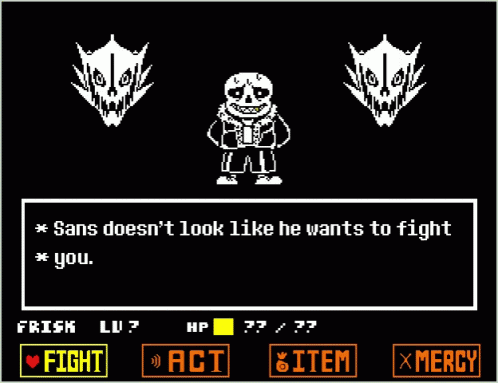Sans Doesnt Look Like He Wants To Fight You GIF - Sans Doesnt Look Like He Wants To Fight You Undertale GIFs