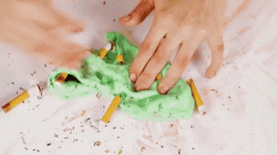 Slime With Cigarettes Cigarettes GIF - Slime With Cigarettes Cigarettes Kneading Cigarettes GIFs