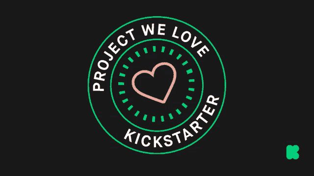 project we love kickstarter logo with a heart in the center