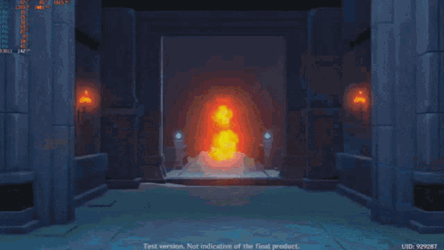 a screenshot of a video game that says test version not indicating that it is the final product