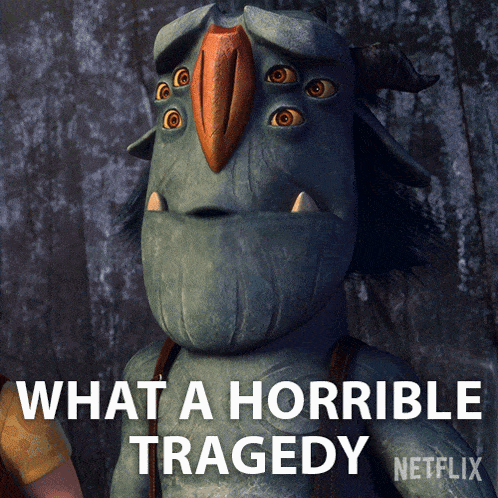 What A Horrible Tragedy Blinky GIF - What A Horrible Tragedy Blinky Trollhunters Tales Of Arcadia GIFs