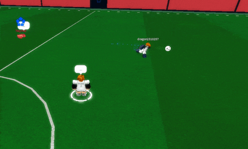 a soccer game is being played on a green field with a player named dragon23103037