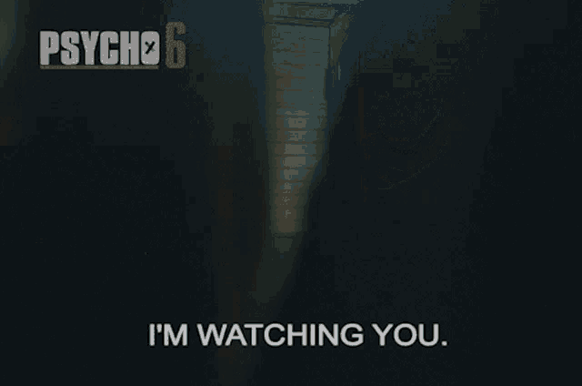 a poster for psycho 6 shows a man with a beard