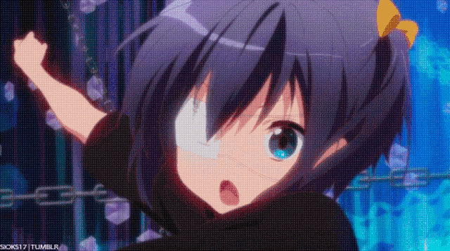 a pixelated image of a girl with a blue eye and the words sicks17 tumblr on the bottom