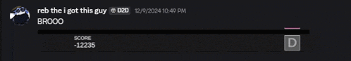 a screen shows a score of 12235 and a message that says reb the i got this guy