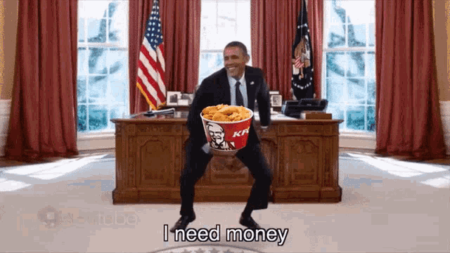 Kfc Barack Obama GIF - Kfc Barack Obama I Need Money GIFs