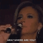 a woman is holding a pair of binoculars in her hand and asking where are you .