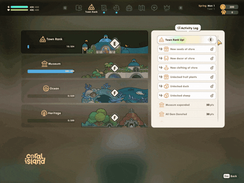 coral island is a video game where players can choose their own island