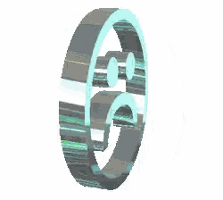 a sad face is in a circle with a green border .