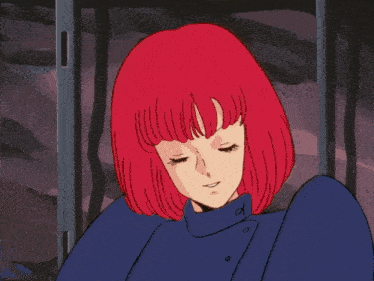 a man and a woman are looking at each other in an anime scene