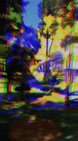a blurry picture of a landscape with a sign that says ' s.t.l.a. '