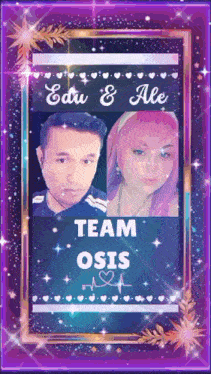 a picture of a man and a woman with the words " edu & ale team osis " on the bottom