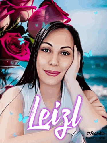 a picture of a woman with the name leizl written on it