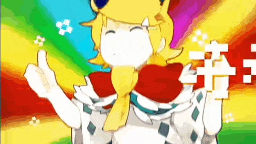 a cartoon character is wearing a crown and giving a thumbs up sign