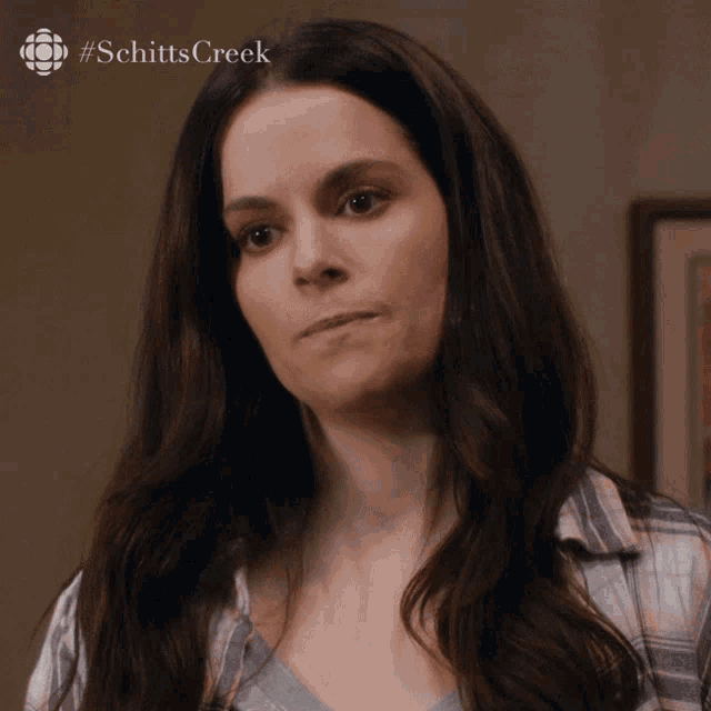 Get Up Before I Change My Mind Emily Hampshire GIF - Get Up Before I Change My Mind Emily Hampshire Stevie GIFs