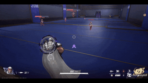 a screenshot of a video game with the word outplayed on the bottom left