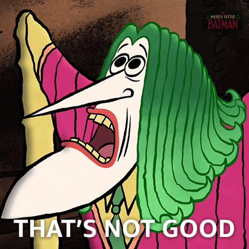 That'S Not Good Joker GIF - That'S Not Good Joker Merry Little Batman GIFs