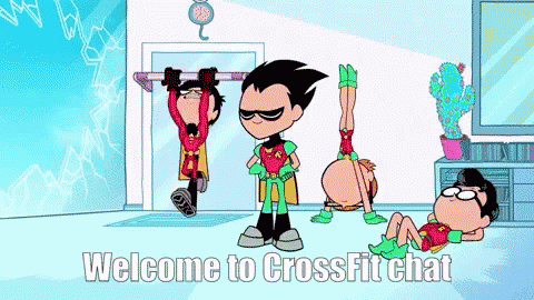 Crossfit Chat Teen Titans Go GIF - Crossfit Chat Teen Titans Go Robin GIFs