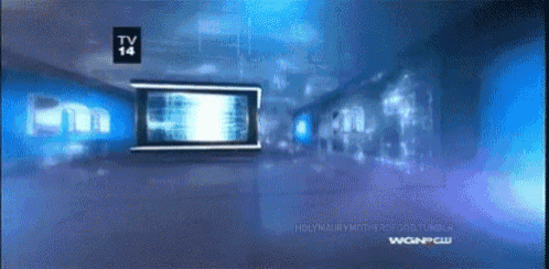 a tv screen that says tv 14 on top