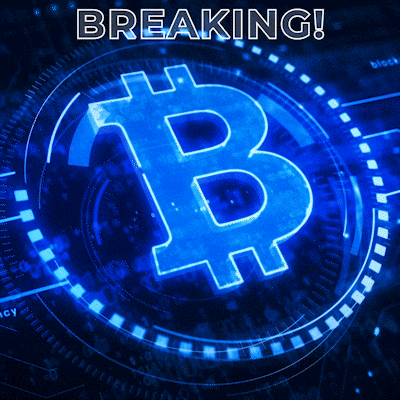 a blue coin with the letter b on it and the words breaking below it