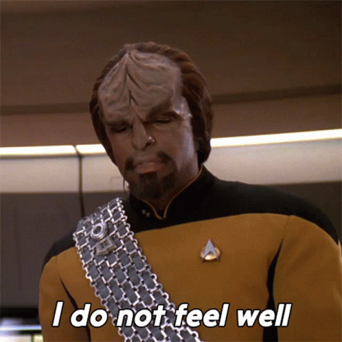 I Do Not Feel Well Worf GIF - I Do Not Feel Well Worf Star Trek GIFs