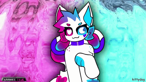 a cartoon drawing of a cat with the name kittydog on the bottom