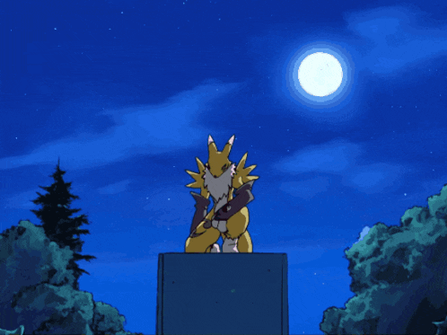 a statue of a fox with the number 3 on it