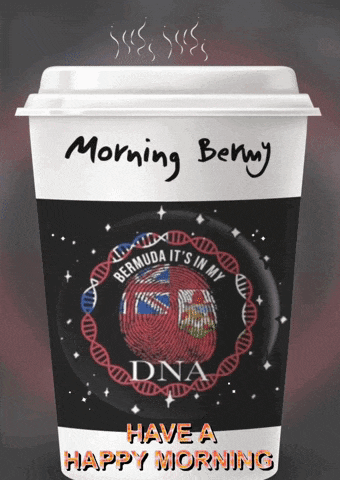 a cup of coffee that says morning benny on the top
