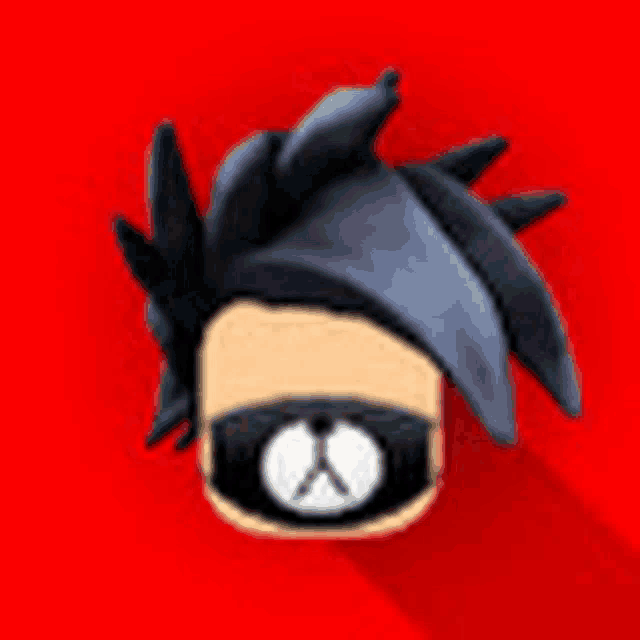 a red background with a cartoon character wearing sunglasses and a peace sign .