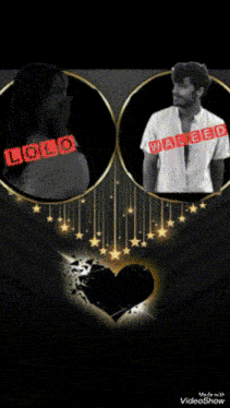 a couple of gold rings with arabic writing on them on a black background