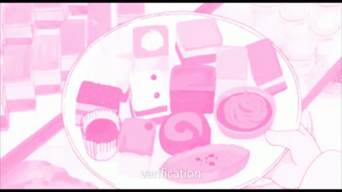 Verification Pink Aesthetic Anime Cafe Aesthetic GIF - Verification Pink Aesthetic Anime Cafe Aesthetic Verification Banner GIFs