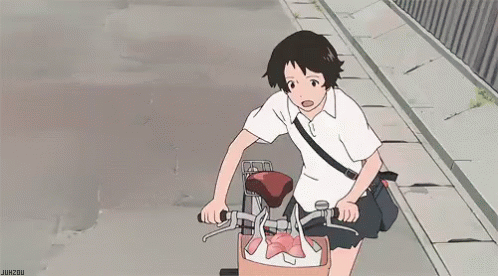 The Girl Who Leapt Through Time GIF - The Girl Who Leapt Through Time Bike Slope GIFs