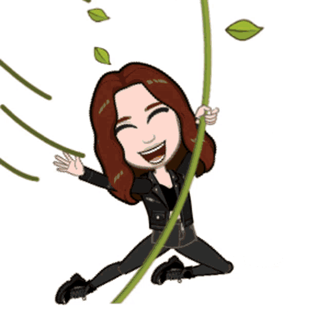 a cartoon of a woman jumping in front of a yee haw logo