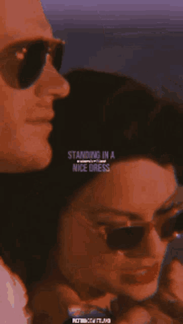 a sunset scene with the words staring at the sunset babe on the bottom