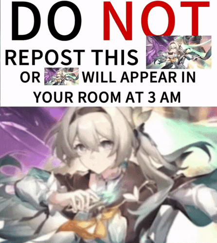a do not repost this or will appear in your room at 3 am sign