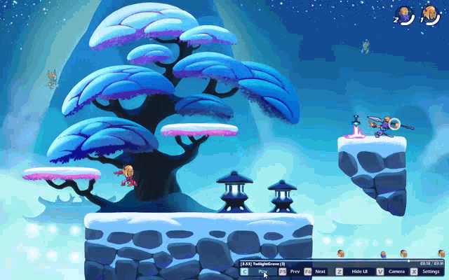 a screenshot of a video game called twilightgroves with a tree in the background