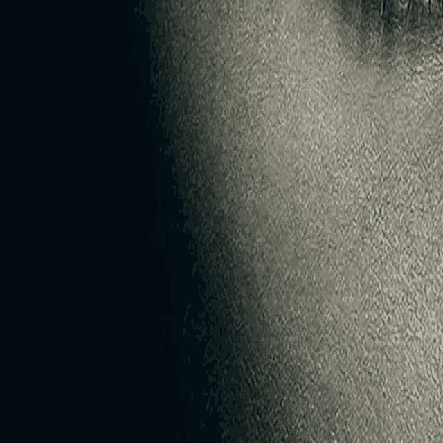 a close up of a person 's face behind a frosted glass window .