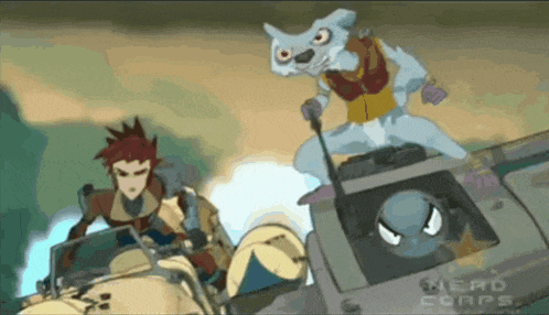 nerd corps is written on the side of a cartoon