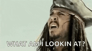 jack sparrow from pirates of the caribbean is making a funny face .