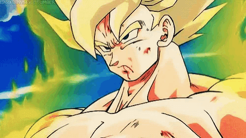 a close up of a cartoon character 's face with blood on his face .