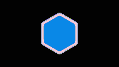a green hexagon with a white arrow pointing up