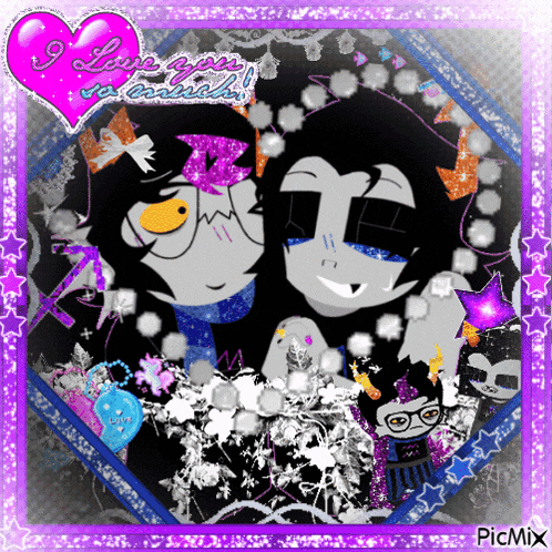 a picture of two cartoon characters with the words i love you so much