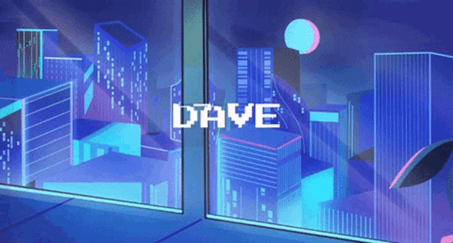 a computer generated image of a city with the name dave