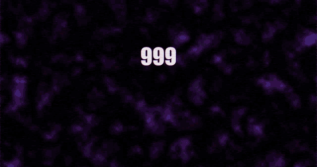 a purple background with the numbers 999 in white